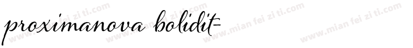 proximanova bolidit字体转换